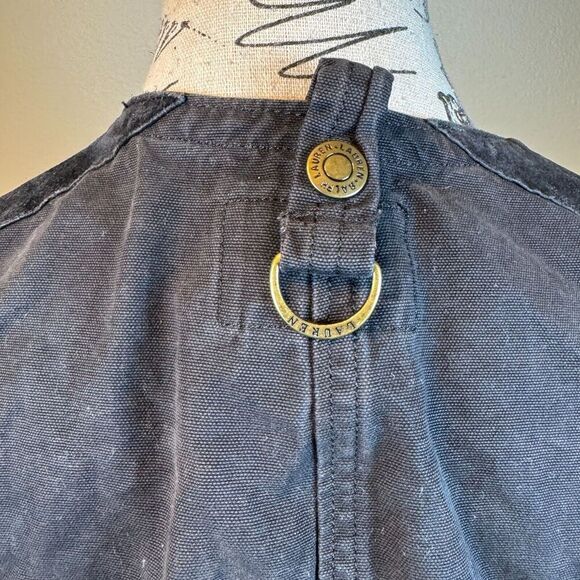Vintage Lauren Ralph Lauren Field Vest Women’s black Canvas Utility Sz S Pockets - Picture 9 of 12